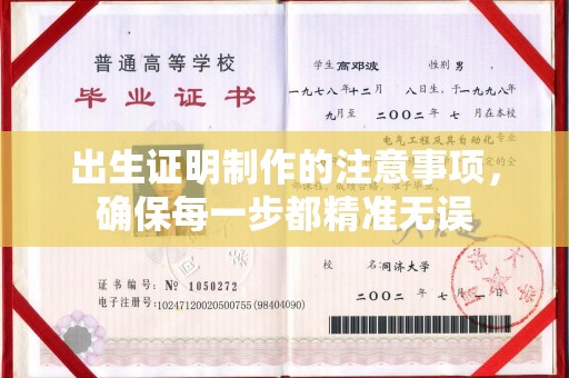 和田市出生证明制作的注意事项，确保每一步都精准无误